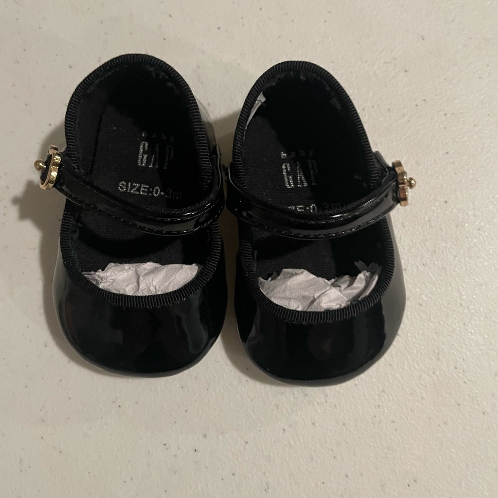 Gap baby girl’s ballet flat black leather